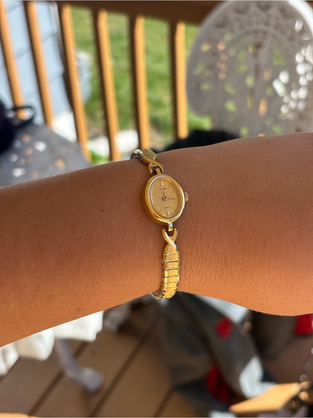 Perfect Vintage Pulsar by Seiko vintage dainty gold tone watch